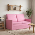 vidaXL Sofa dwuosobowa różowy 130 x 81 x 82 cm tkanina