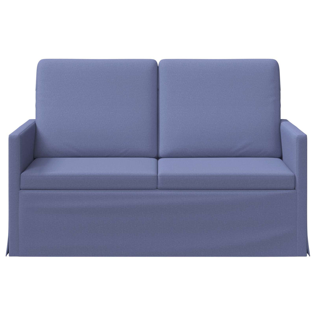 vidaXL Sofa dwuosobowa Niebieski dżins 130 x 81 x 82 cm tkanina