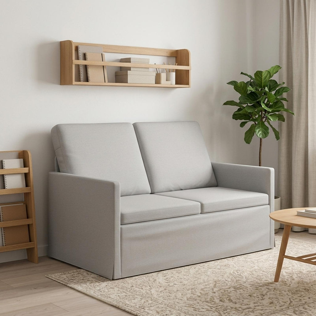 vidaXL Sofa dwuosobowa Szary chmur 130 x 81 x 82 cm tkanina
