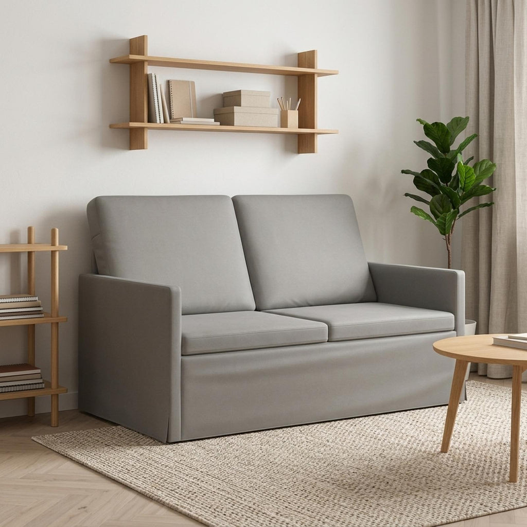 vidaXL Sofa dwuosobowa jasnoszary 130 x 81 x 82 cm Welur
