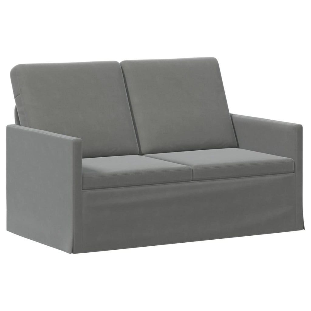 vidaXL Sofa dwuosobowa ciemnoszary 130 x 81 x 82 cm Welur