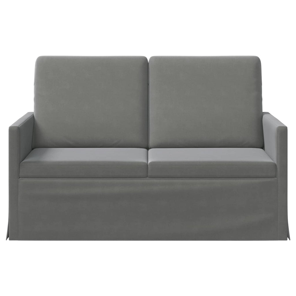 vidaXL Sofa dwuosobowa ciemnoszary 130 x 81 x 82 cm Welur