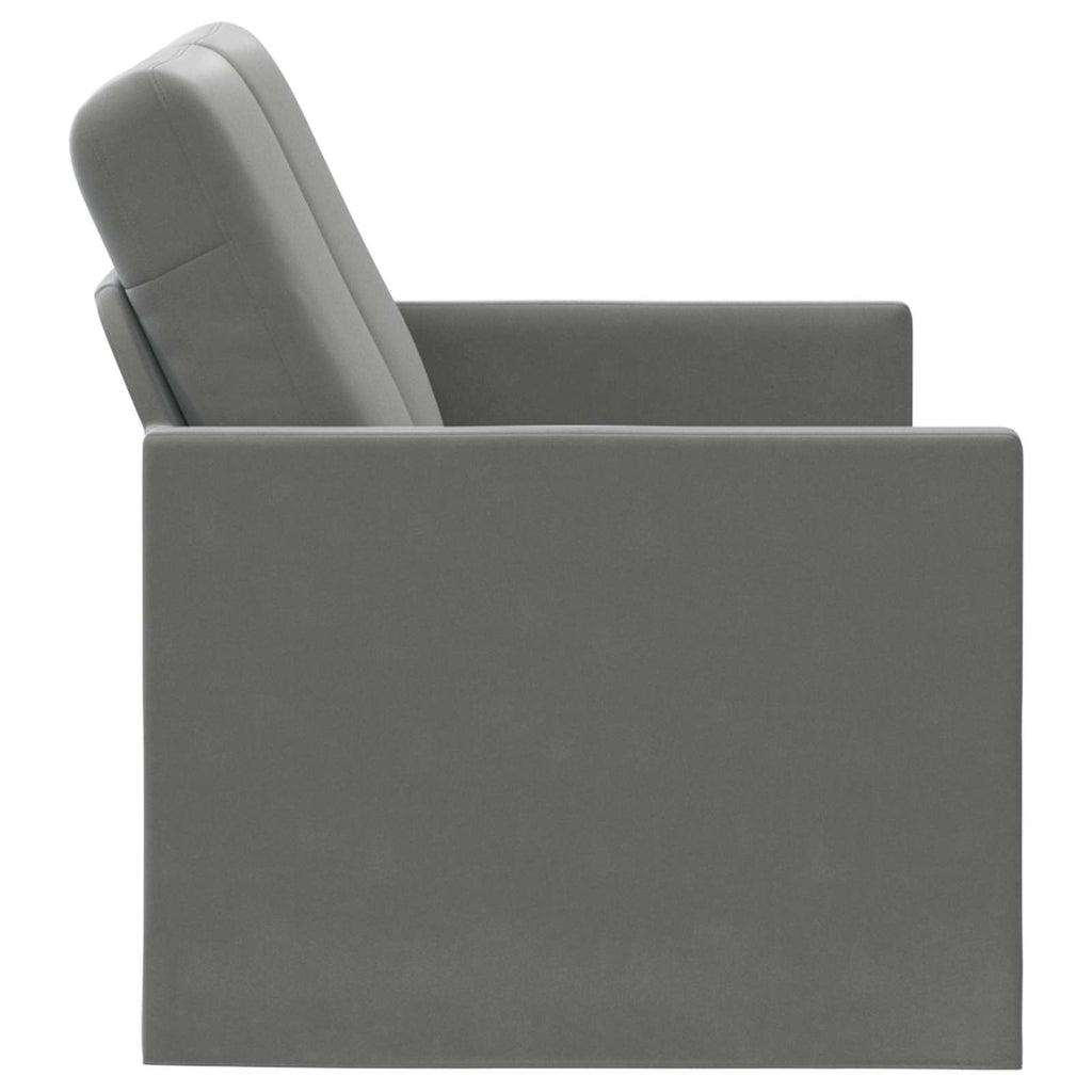 vidaXL Sofa dwuosobowa ciemnoszary 130 x 81 x 82 cm Welur