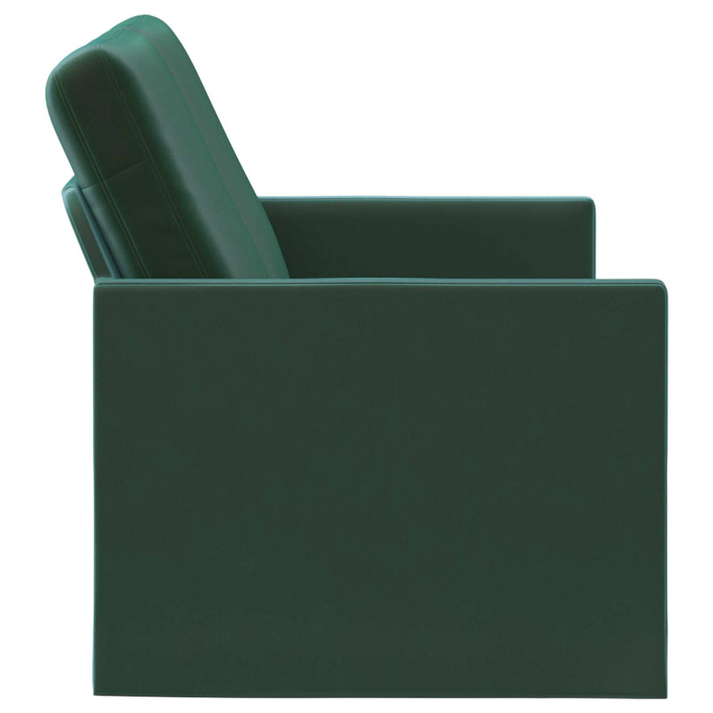 vidaXL Sofa dwuosobowa Ciemnozielony 130 x 81 x 82 cm Welur