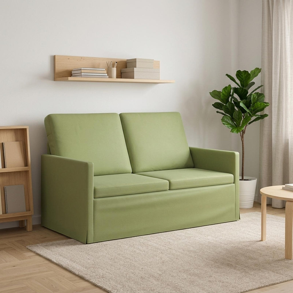 vidaXL Sofa dwuosobowa Jasnozielony 130 x 81 x 82 cm Welur
