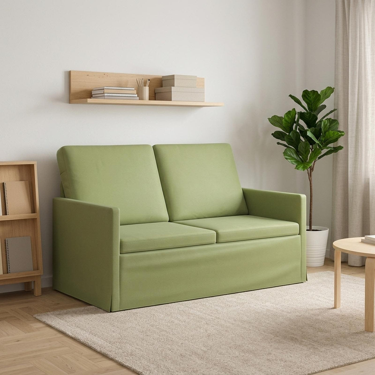 vidaXL Sofa dwuosobowa Jasnozielony 130 x 81 x 82 cm Welur