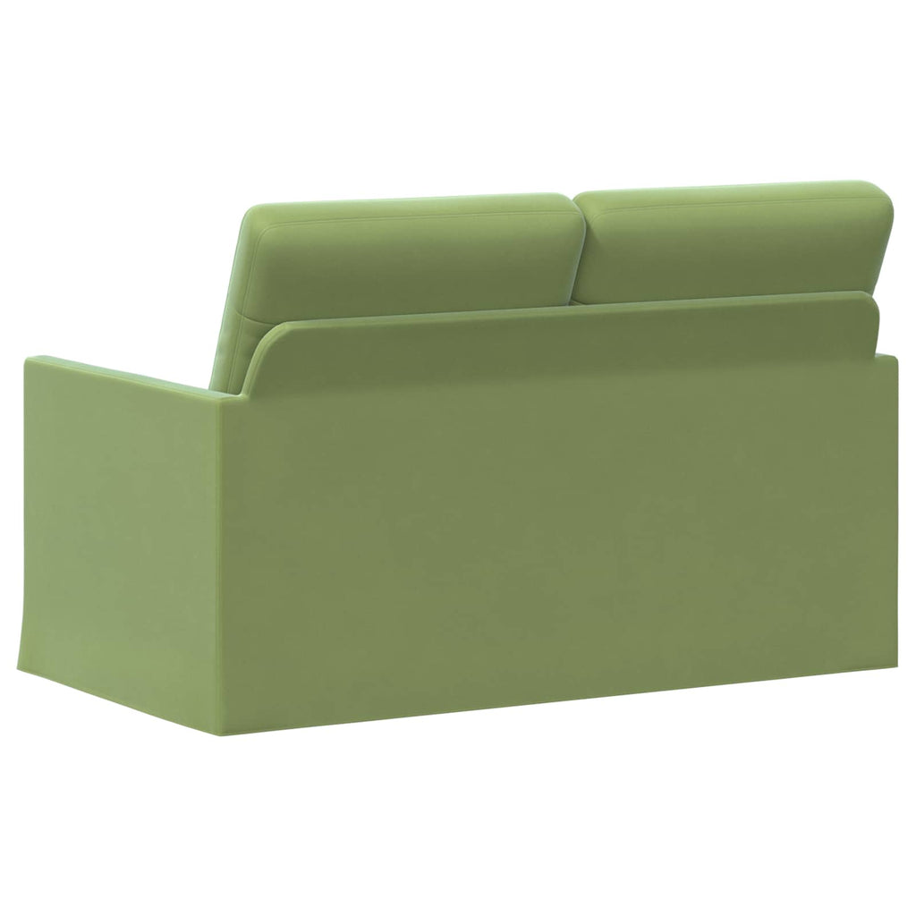 vidaXL Sofa dwuosobowa Jasnozielony 130 x 81 x 82 cm Welur