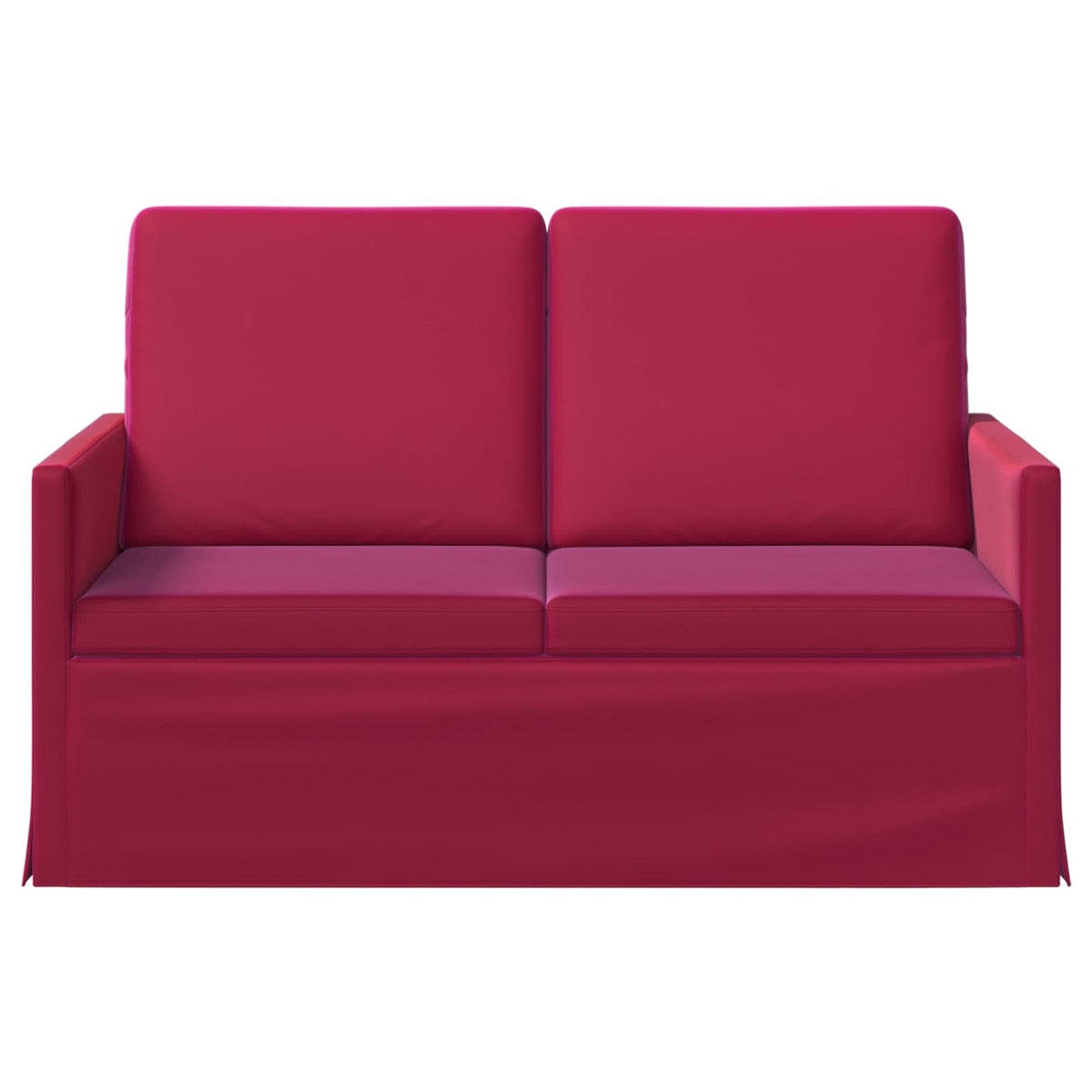 vidaXL Sofa dwuosobowa Czerwone wino 130 x 81 x 82 cm Welur