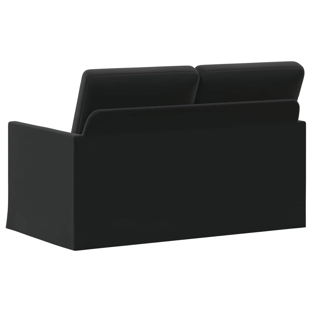 vidaXL Sofa dwuosobowa Czarny 130 x 81 x 82 cm Welur