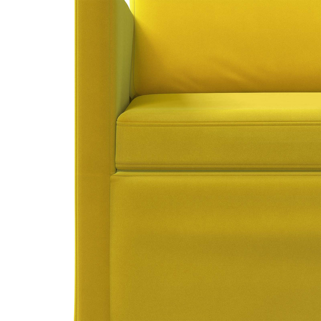 vidaXL Sofa dwuosobowa żółty 130 x 81 x 82 cm Welur