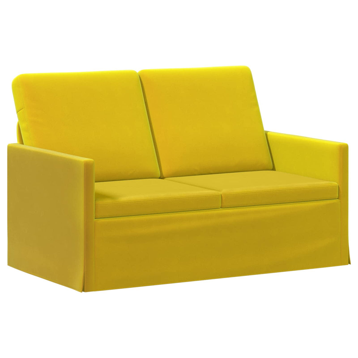 vidaXL Sofa dwuosobowa żółty 130 x 81 x 82 cm Welur