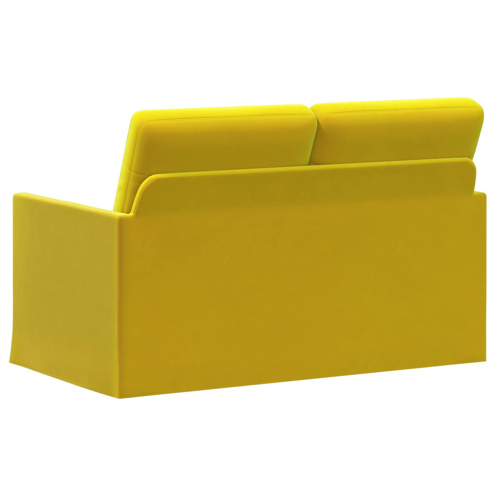 vidaXL Sofa dwuosobowa żółty 130 x 81 x 82 cm Welur
