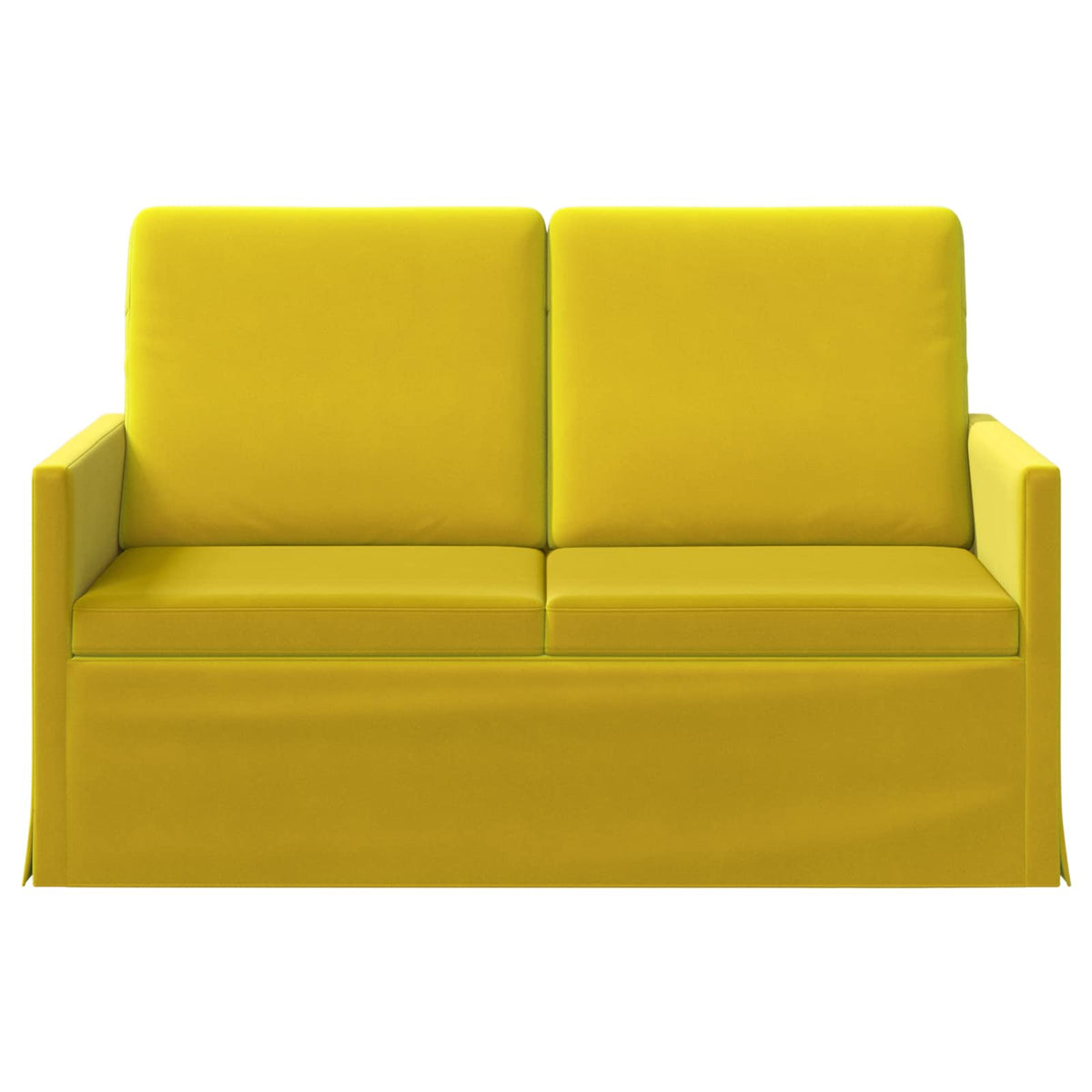 vidaXL Sofa dwuosobowa żółty 130 x 81 x 82 cm Welur