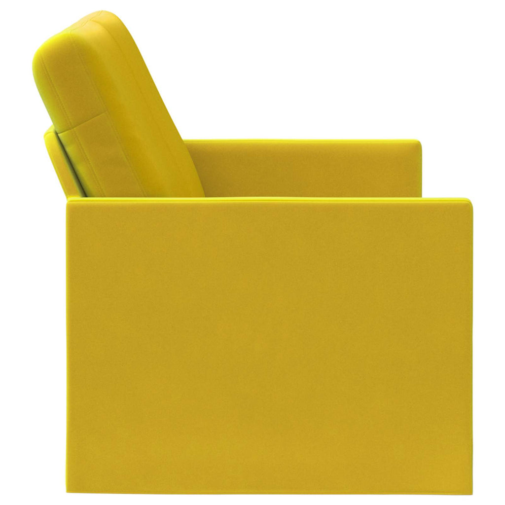 vidaXL Sofa dwuosobowa żółty 130 x 81 x 82 cm Welur