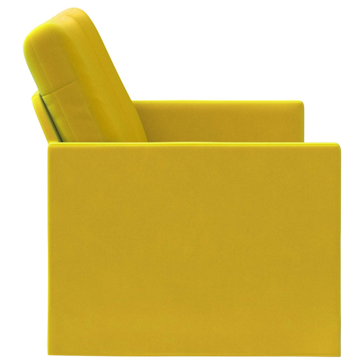 vidaXL Sofa dwuosobowa żółty 130 x 81 x 82 cm Welur