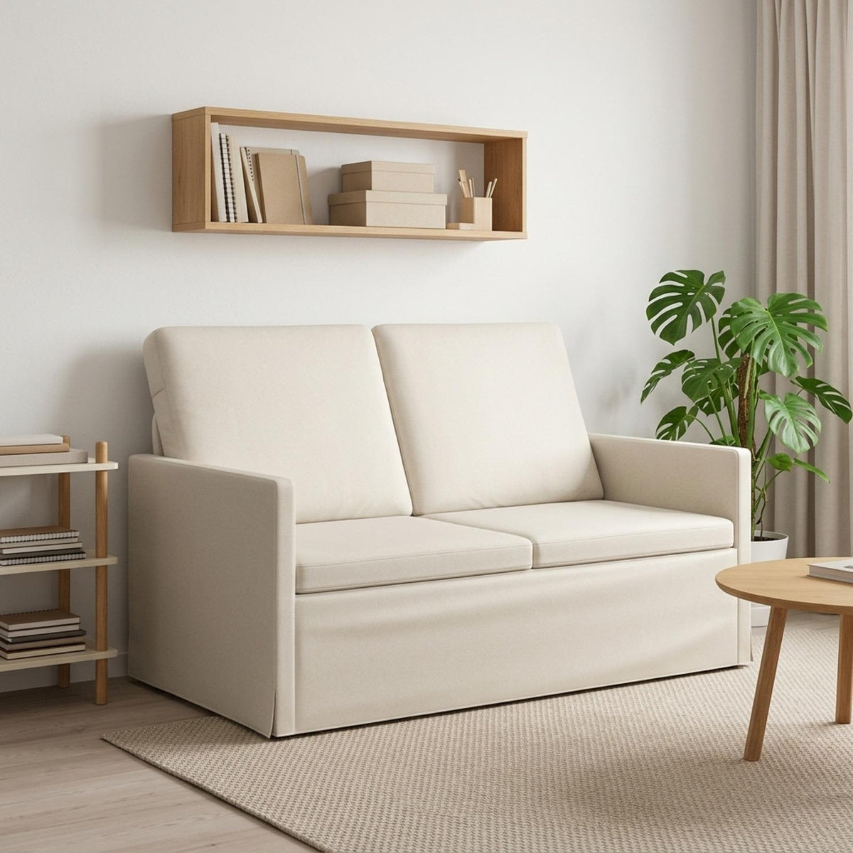 vidaXL Sofa dwuosobowa kremowy 130 x 81 x 82 cm Welur