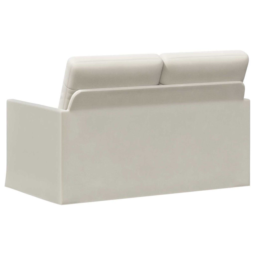 vidaXL Sofa dwuosobowa kremowy 130 x 81 x 82 cm Welur