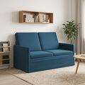vidaXL Sofa dwuosobowa niebieski 130 x 81 x 82 cm Welur