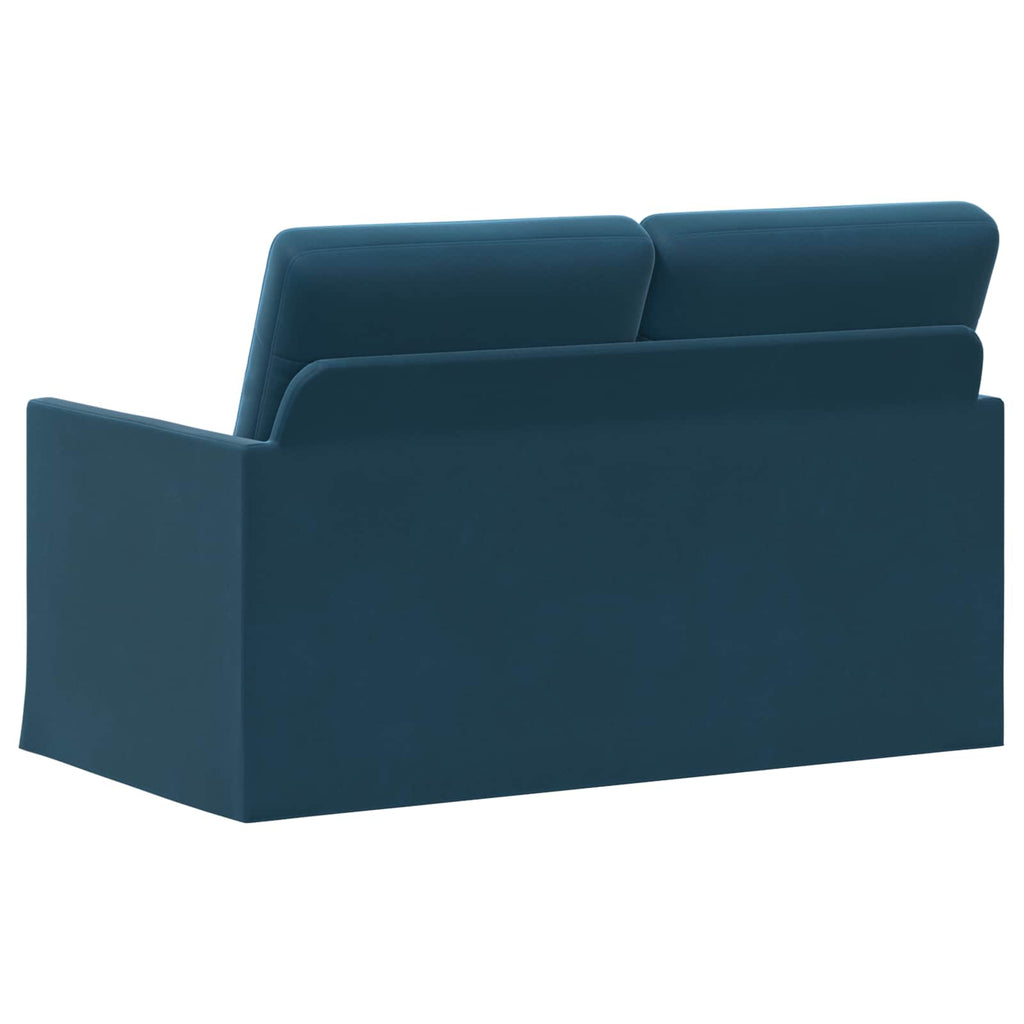 vidaXL Sofa dwuosobowa niebieski 130 x 81 x 82 cm Welur