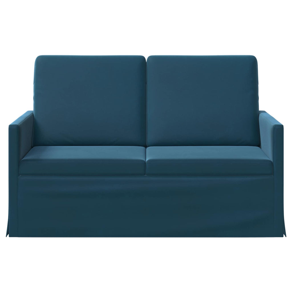 vidaXL Sofa dwuosobowa niebieski 130 x 81 x 82 cm Welur