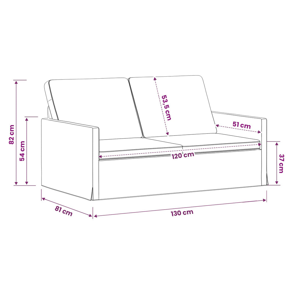 vidaXL Sofa dwuosobowa Zielony morski 130 x 81 x 82 cm Welur