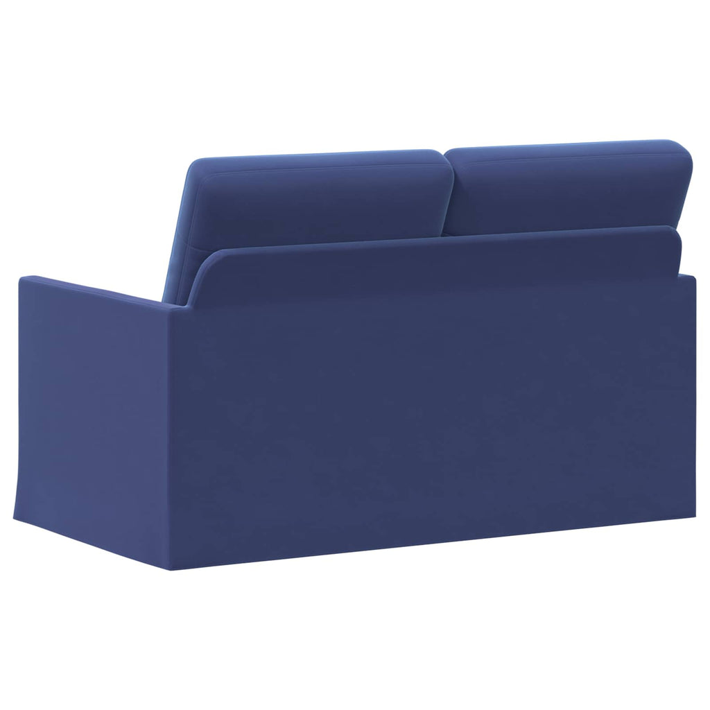 vidaXL Sofa dwuosobowa Niebieski policyjny 130 x 81 x 82 cm Welur