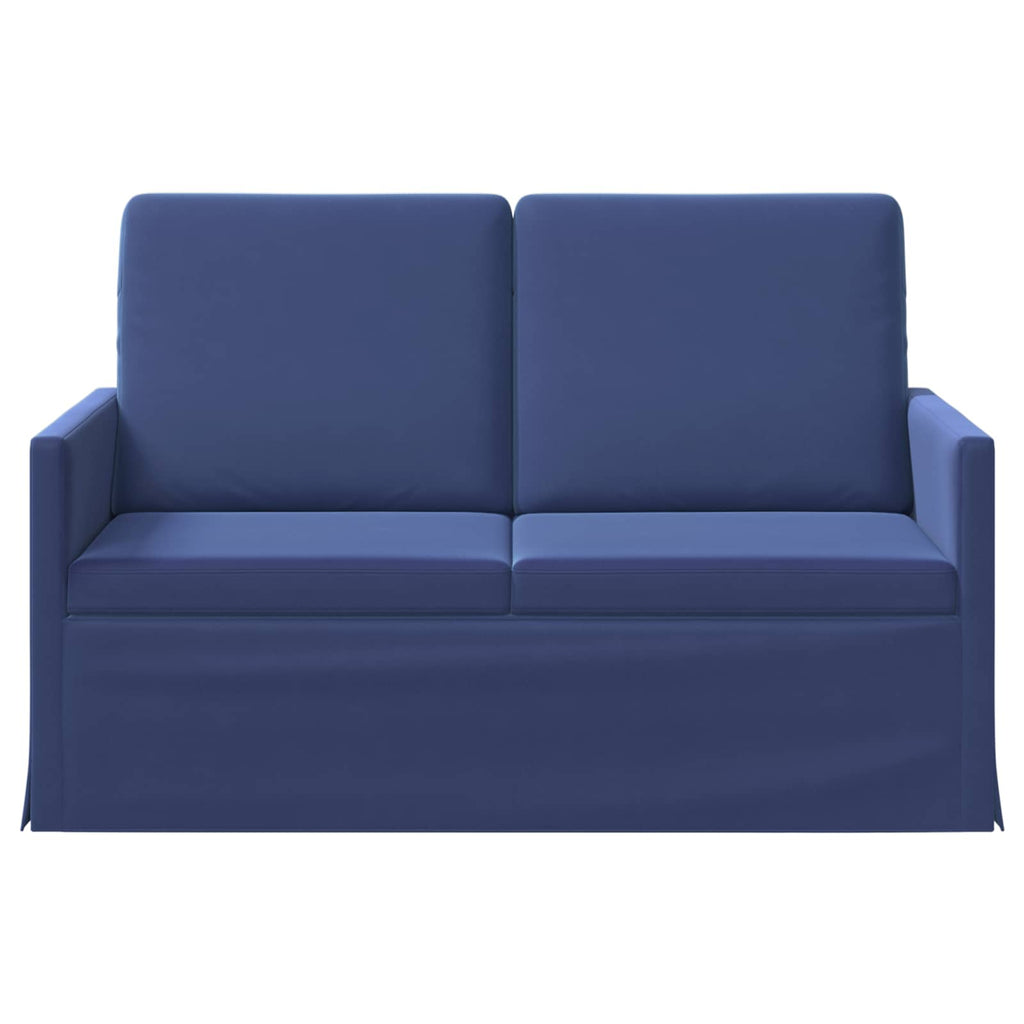 vidaXL Sofa dwuosobowa Niebieski policyjny 130 x 81 x 82 cm Welur