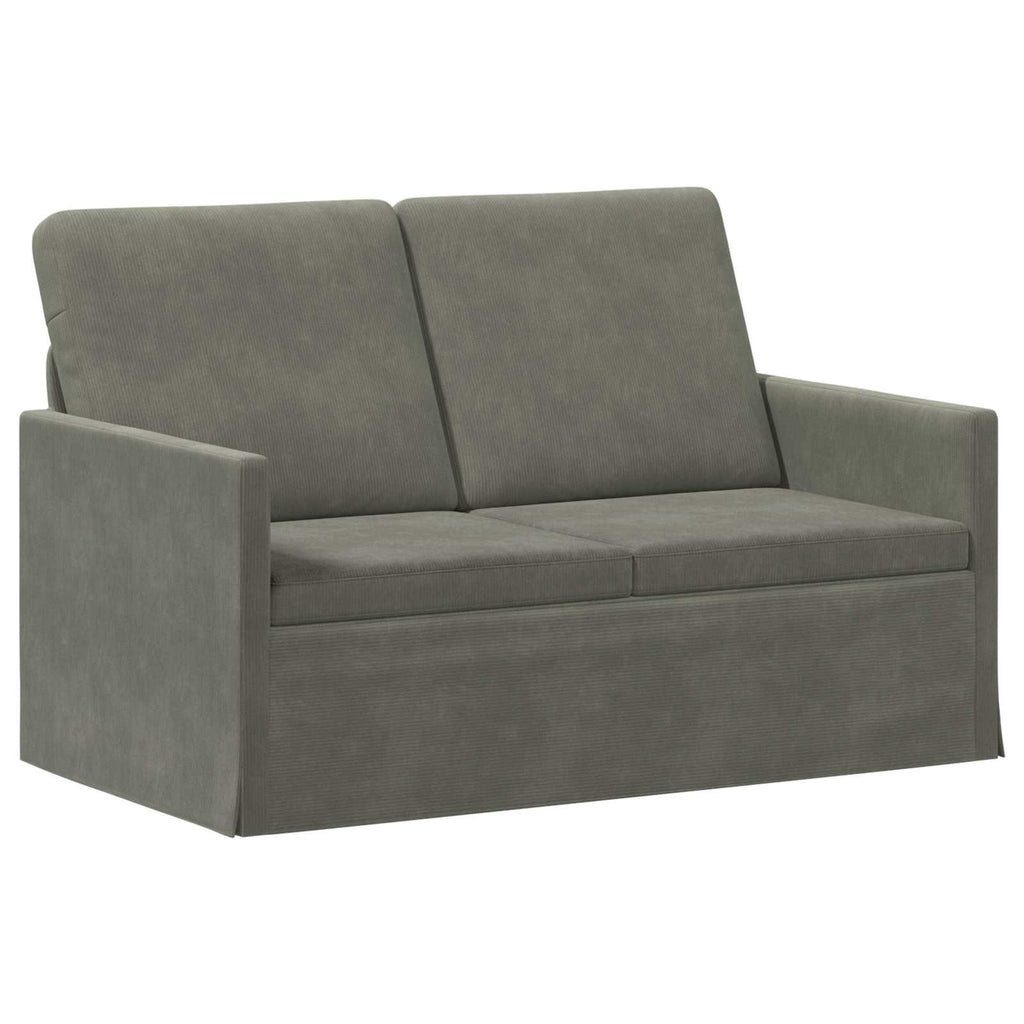 vidaXL Sofa dwuosobowa jasnoszary 130 x 81 x 82 cm Tkanina sztruksowa