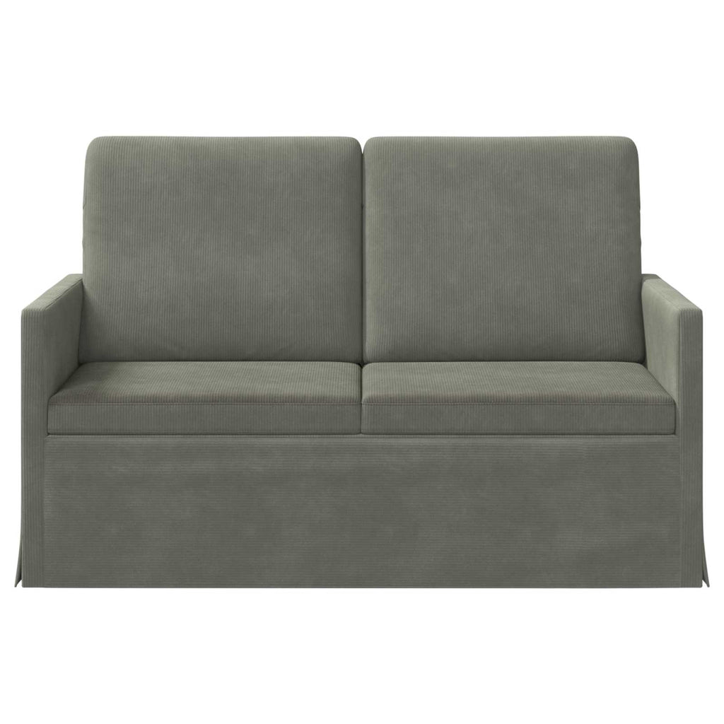 vidaXL Sofa dwuosobowa jasnoszary 130 x 81 x 82 cm Tkanina sztruksowa