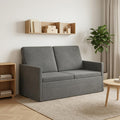 vidaXL Sofa dwuosobowa ciemnoszary 130 x 81 x 82 cm Tkanina sztruksowa