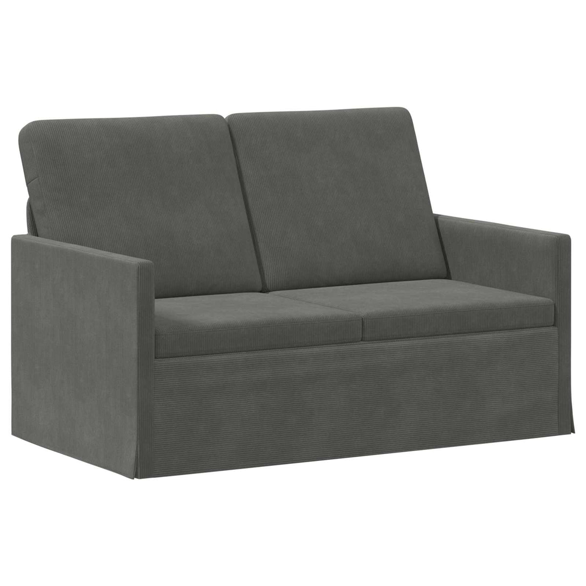 vidaXL Sofa dwuosobowa ciemnoszary 130 x 81 x 82 cm Tkanina sztruksowa