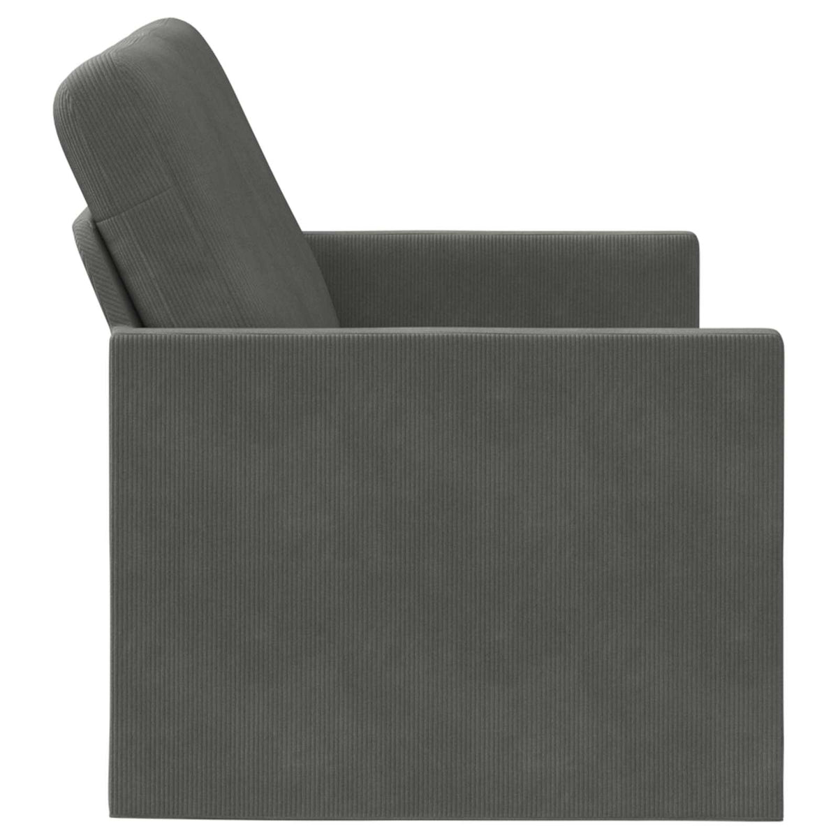 vidaXL Sofa dwuosobowa ciemnoszary 130 x 81 x 82 cm Tkanina sztruksowa