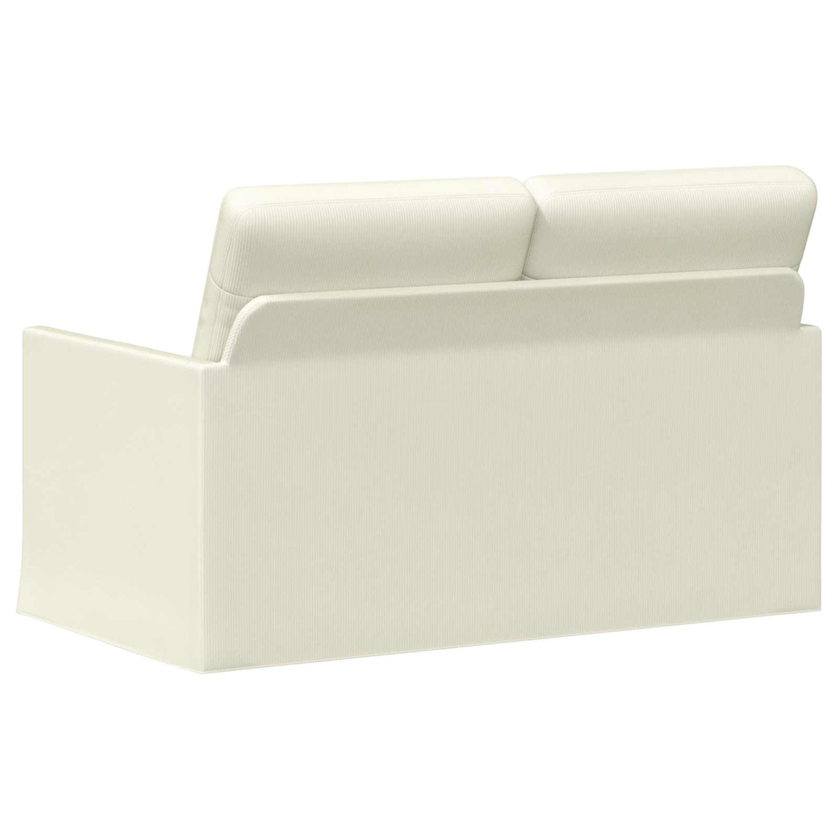 vidaXL Sofa dwuosobowa kremowy 130 x 81 x 82 cm Tkanina sztruksowa