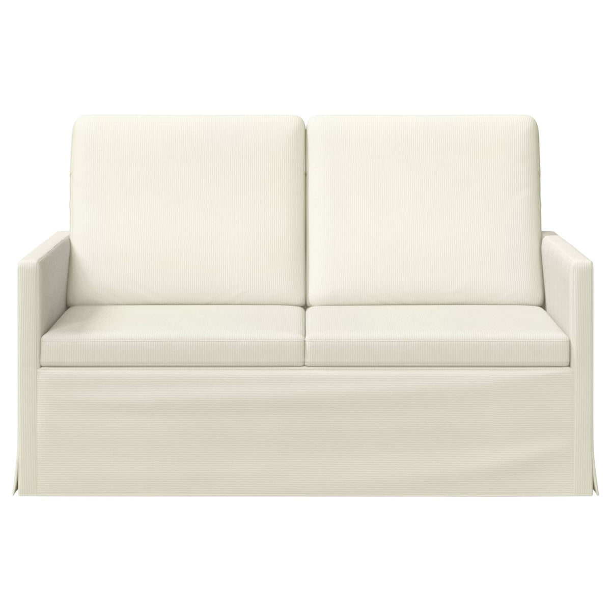 vidaXL Sofa dwuosobowa kremowy 130 x 81 x 82 cm Tkanina sztruksowa