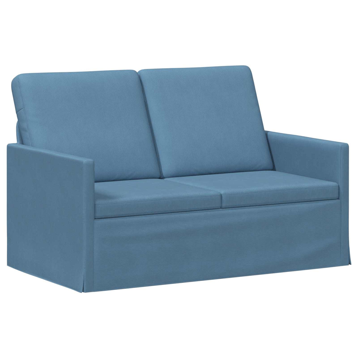 vidaXL Sofa dwuosobowa niebieski 130 x 81 x 82 cm Tkanina sztruksowa