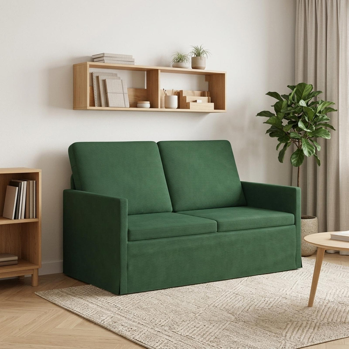 vidaXL Sofa dwuosobowa Zielony dżungli 130 x 81 x 82 cm