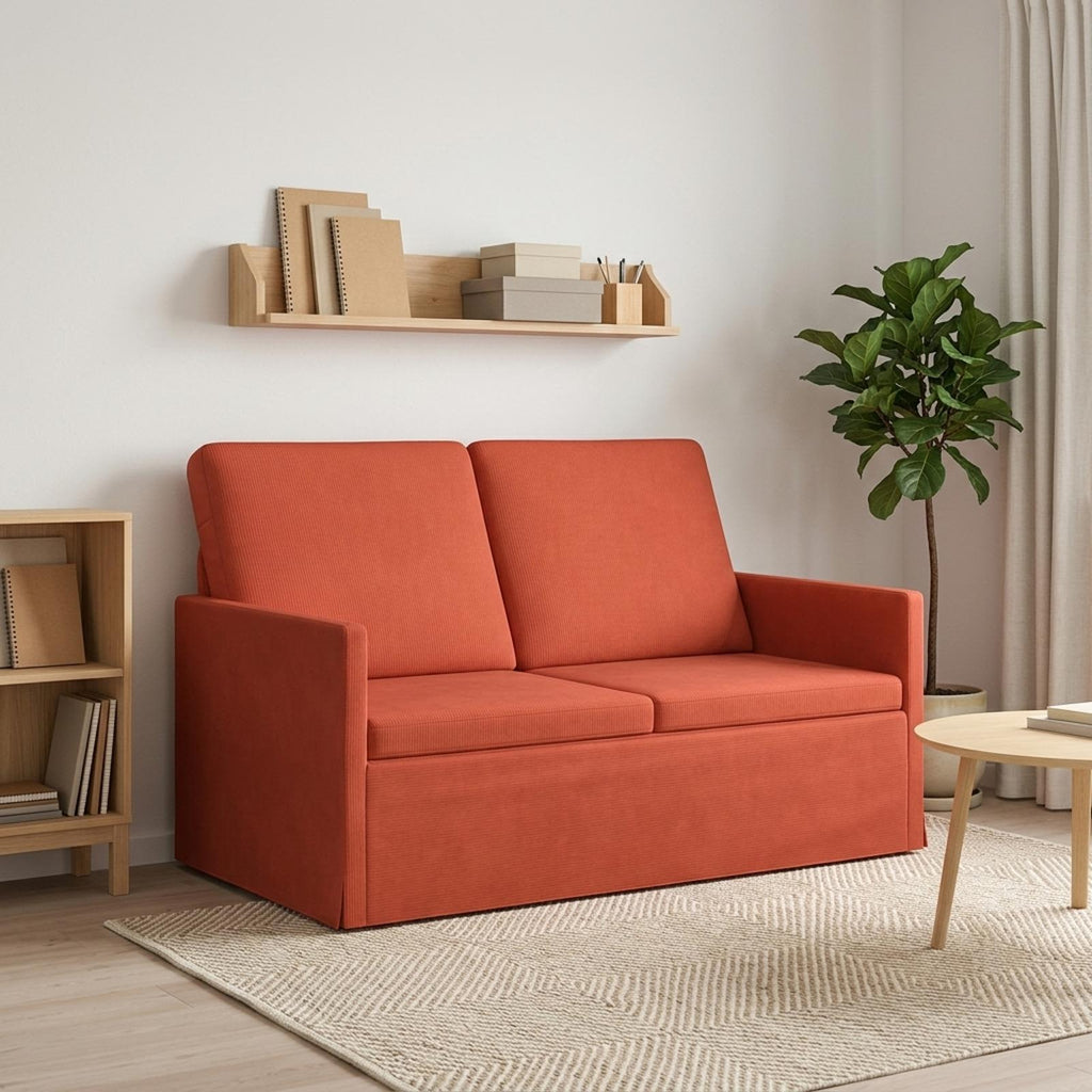 vidaXL Sofa dwuosobowa Czerwono-pomarańczowy 130 x 81 x 82 cm