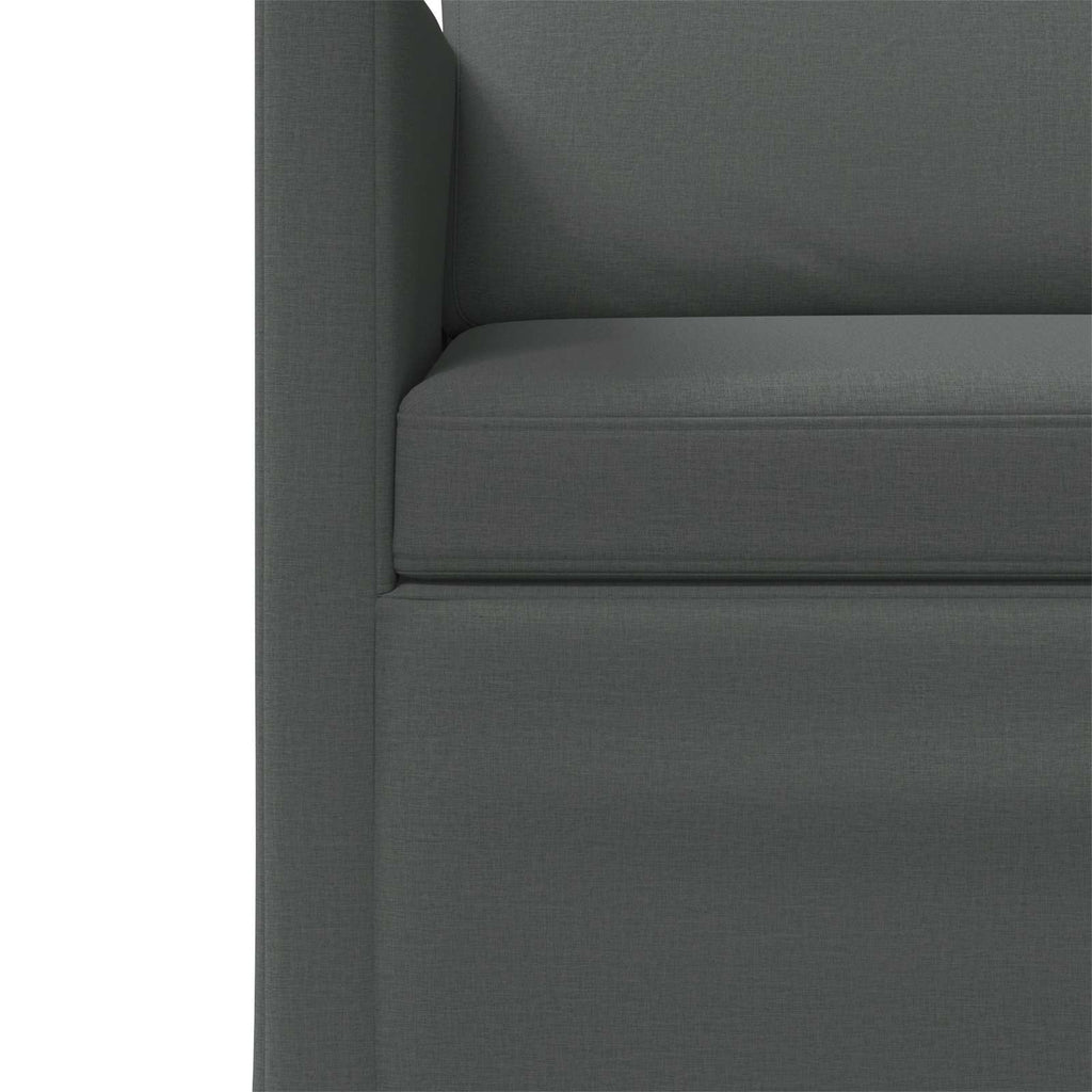 vidaXL Sofa dwuosobowa ciemnoszary 150 x 81 x 82 cm tkanina