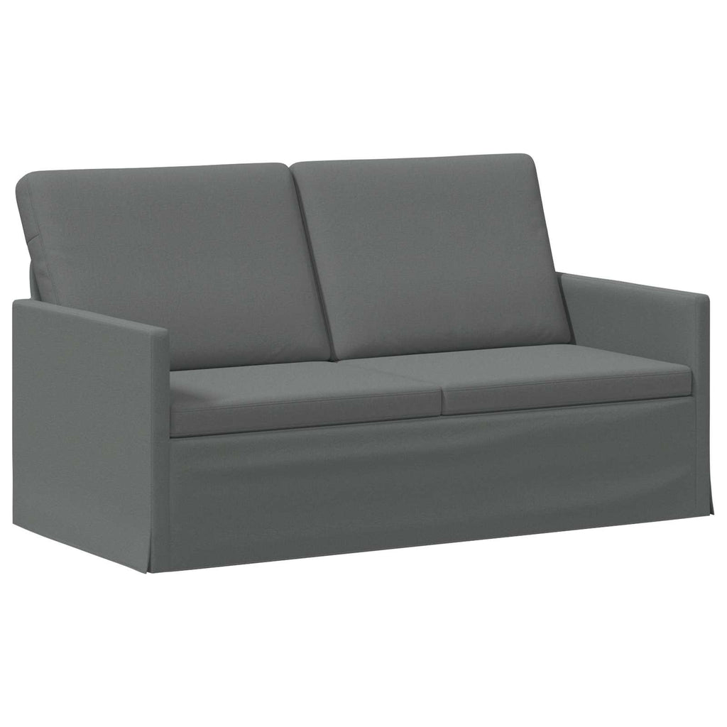 vidaXL Sofa dwuosobowa ciemnoszary 150 x 81 x 82 cm tkanina