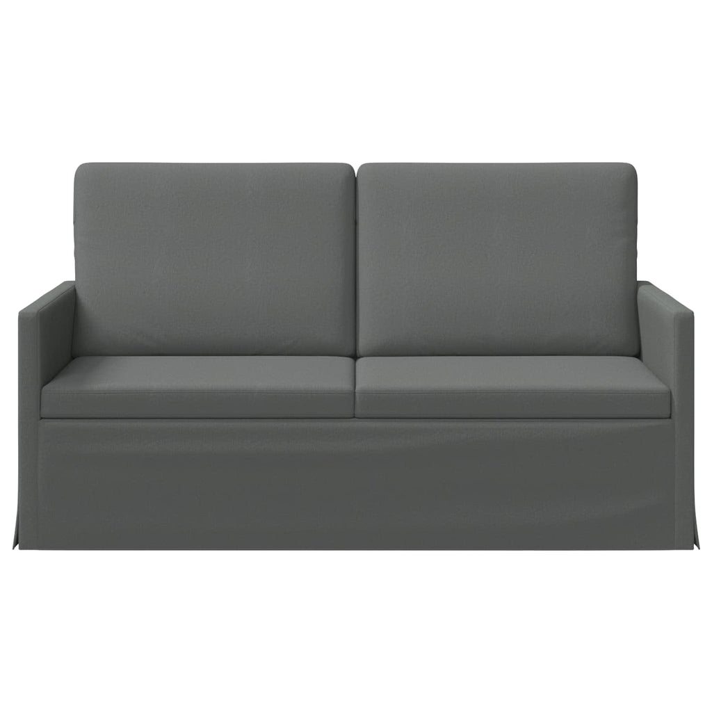 vidaXL Sofa dwuosobowa ciemnoszary 150 x 81 x 82 cm tkanina