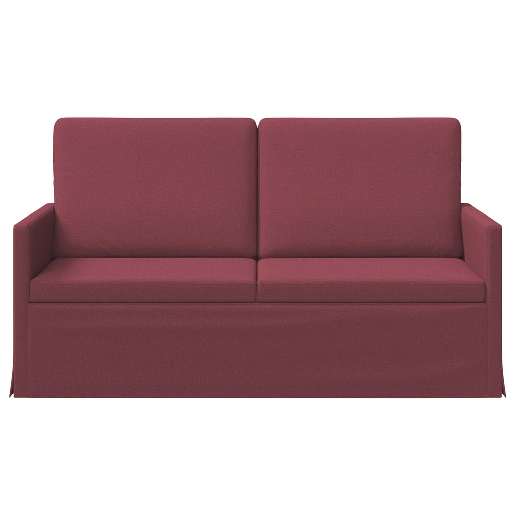 vidaXL Sofa dwuosobowa Czerwone wino 150 x 81 x 82 cm tkanina