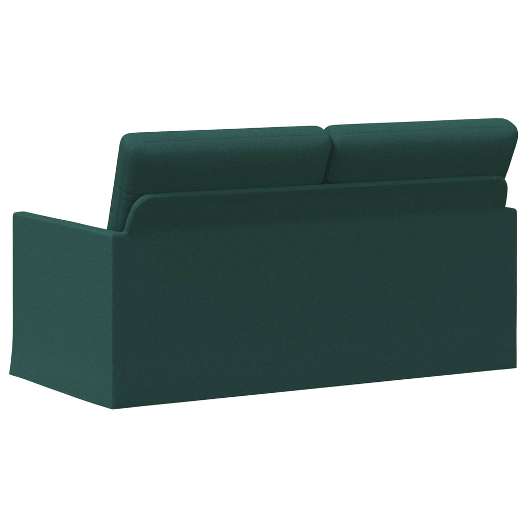 vidaXL Sofa dwuosobowa Ciemnozielony 150 x 81 x 82 cm tkanina