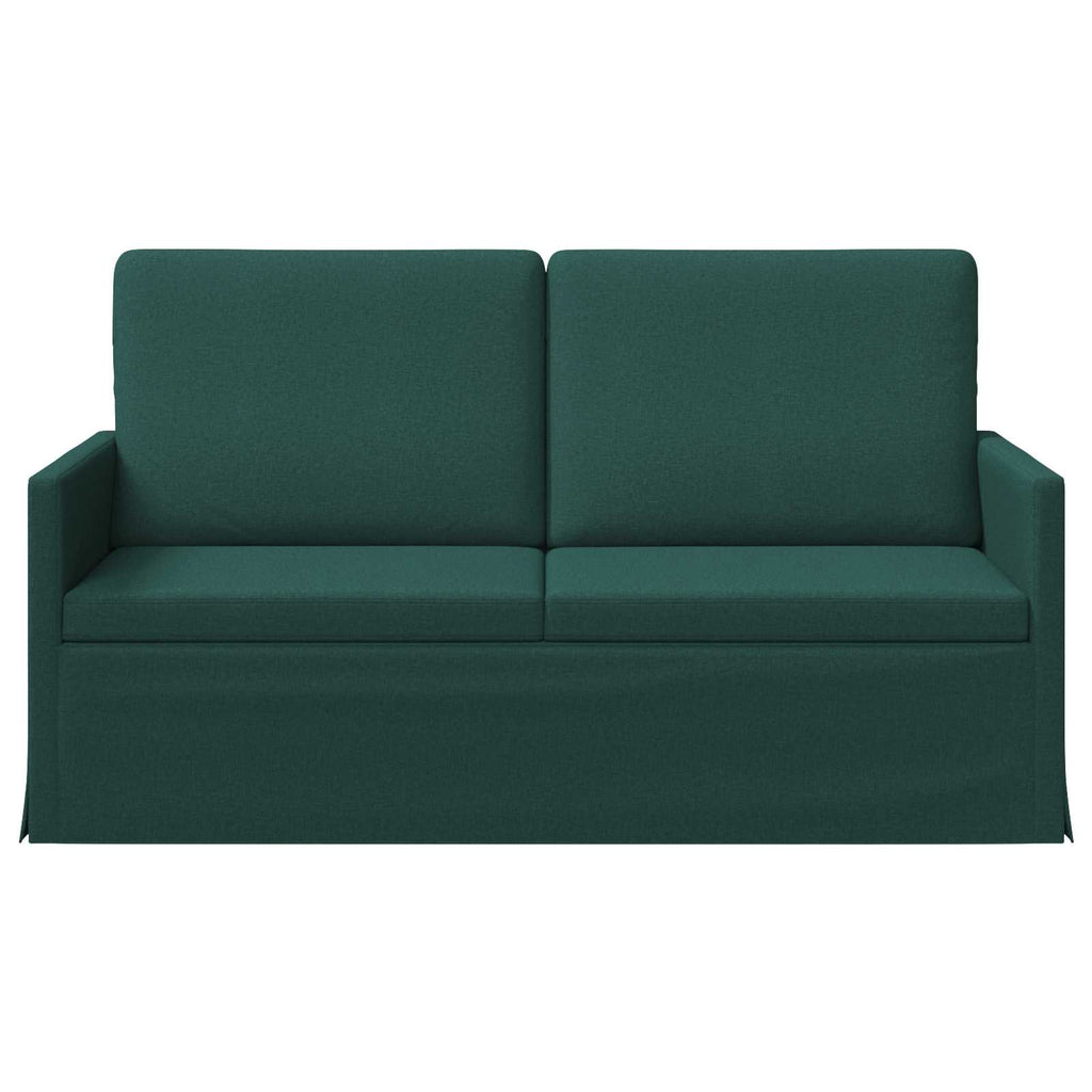 vidaXL Sofa dwuosobowa Ciemnozielony 150 x 81 x 82 cm tkanina