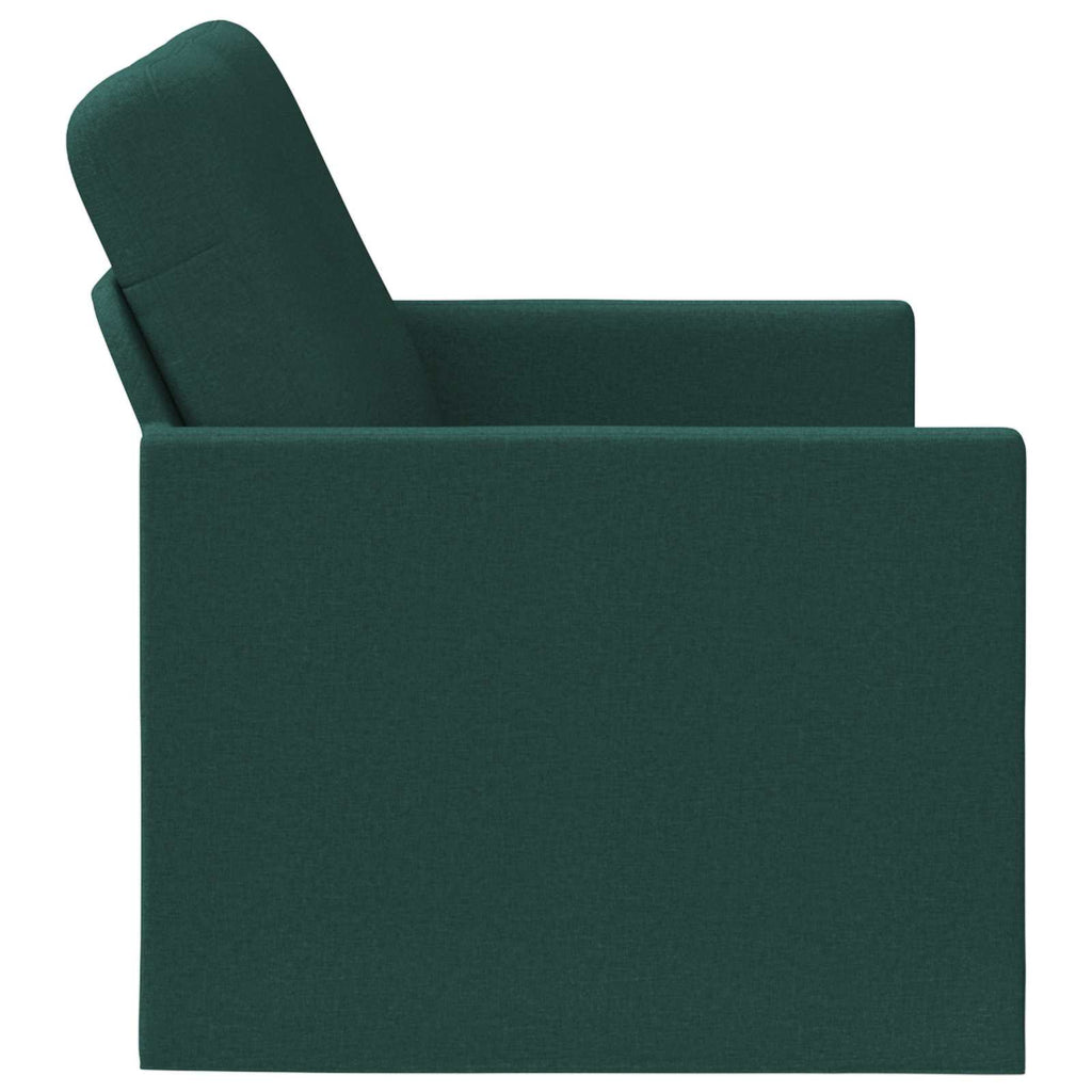 vidaXL Sofa dwuosobowa Ciemnozielony 150 x 81 x 82 cm tkanina