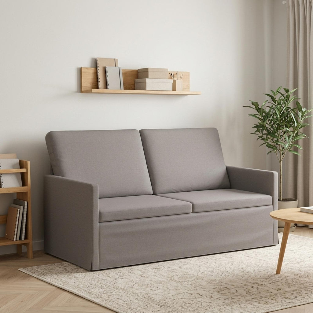 vidaXL Sofa dwuosobowa Ciemnoszary 150 x 81 x 82 cm tkanina