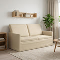 vidaXL Sofa dwuosobowa kremowy 150 x 81 x 82 cm tkanina