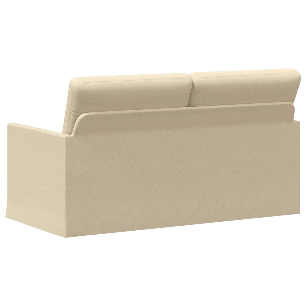 vidaXL Sofa dwuosobowa kremowy 150 x 81 x 82 cm tkanina