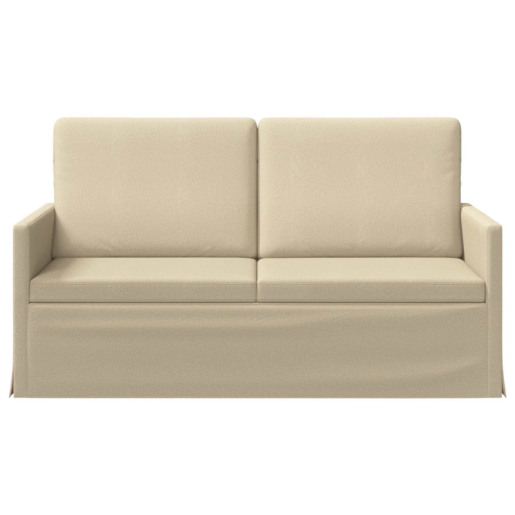vidaXL Sofa dwuosobowa kremowy 150 x 81 x 82 cm tkanina