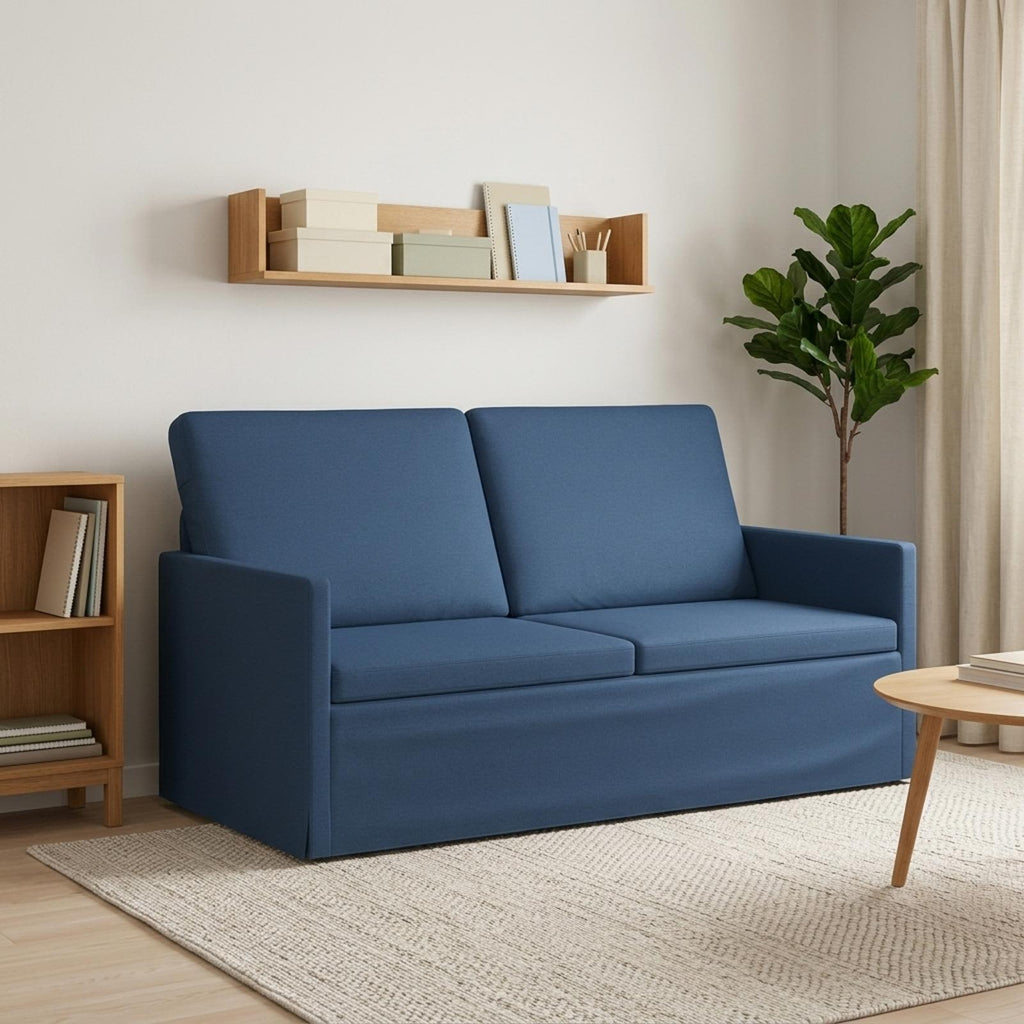 vidaXL Sofa dwuosobowa niebieski 150 x 81 x 82 cm tkanina
