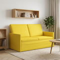 vidaXL Sofa dwuosobowa Jasnożółty 150 x 81 x 82 cm tkanina